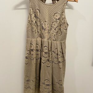Free People Lace Sleeveless Pleated Dress